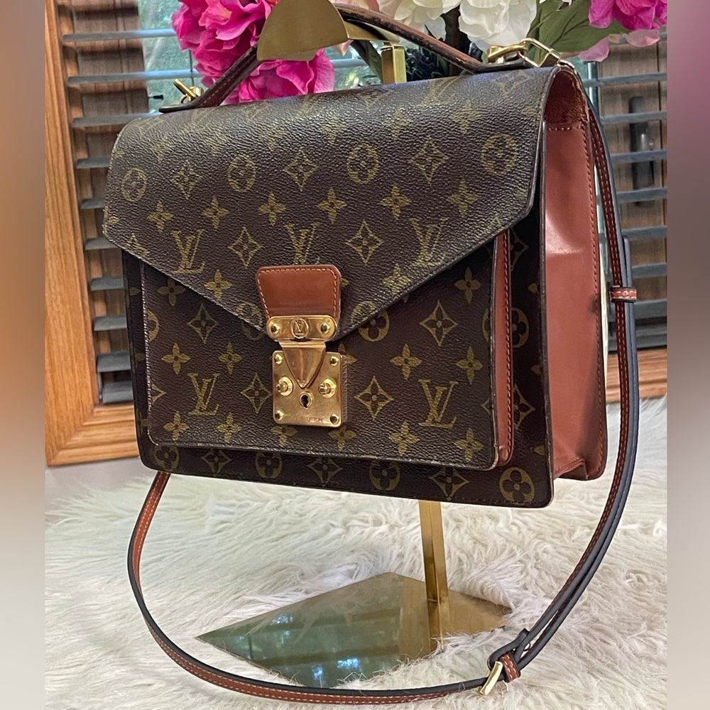 Authentic LOUIS VUITTON Monogram Monceau Bag - Picture 3 of 16